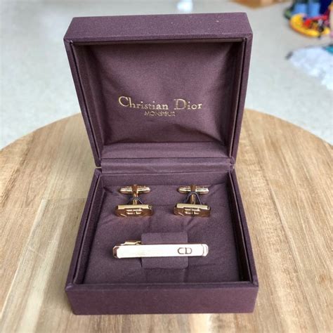 vintage dior cufflinks|christian dior monsieur tie.